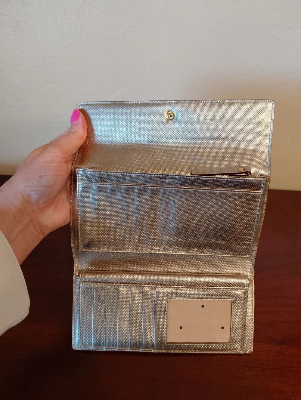 Kate Spade Pink Trifold Wallet With Checkbook - Picture 6 of 10